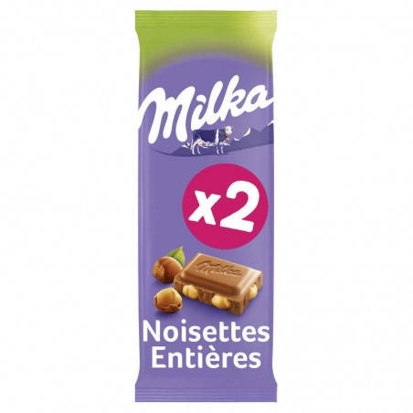 MILKA Chocolat lait noissette 2x100g